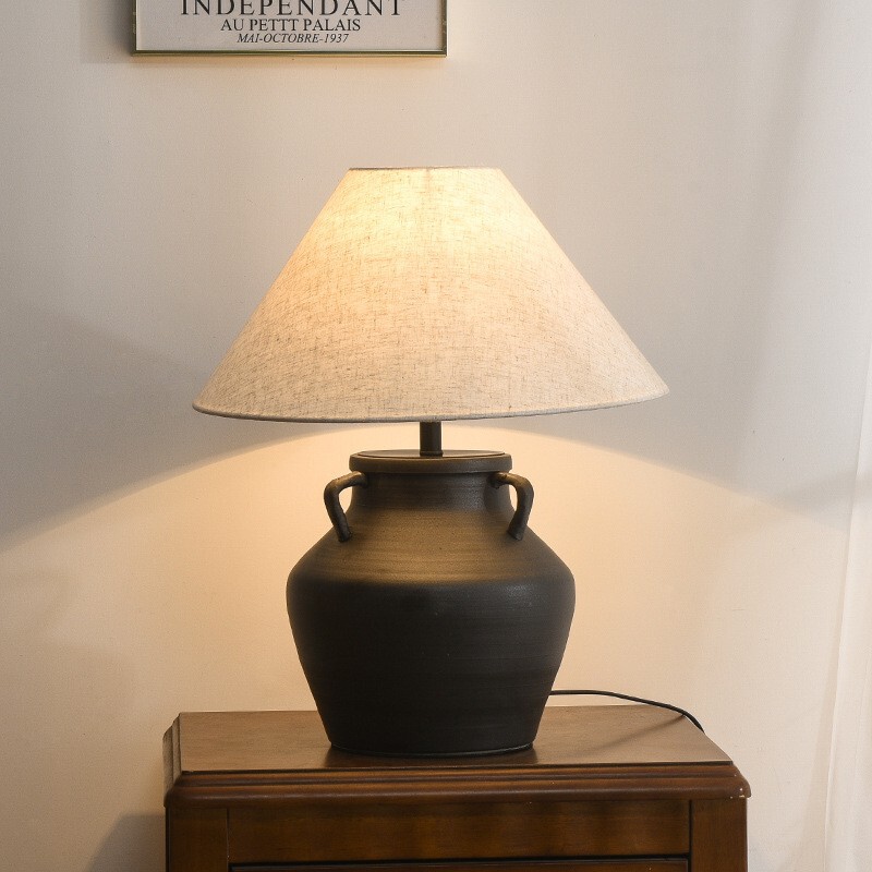 Quiet Style Table Lamp Bedside Bedside Desktop Japanese Style Retro Living Room Ornaments Homestay Decorative Art Zen Table Lamp