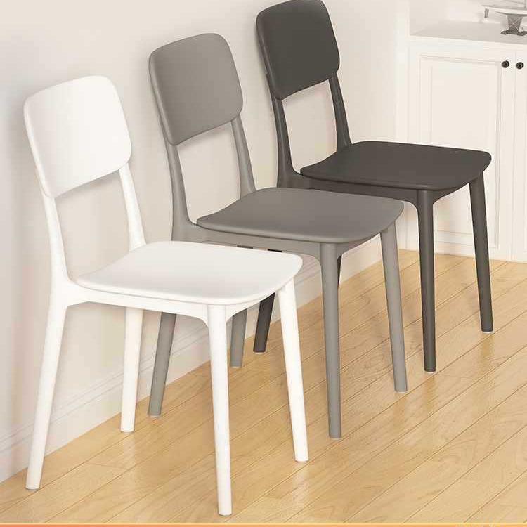 Plastic Chair Backrest Restaurant Stackable Dining Table and Chairs Thickened Modern Simple Light Luxury Stool Home Nordic Dining Chair