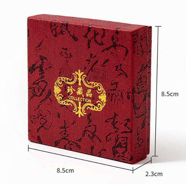 La antigua herencia de la caja de cajón de patrón Rui Wen jugar pulsera de perlas de Buda estilo nacional caja de joyas caja de embalaje de joyas de jade