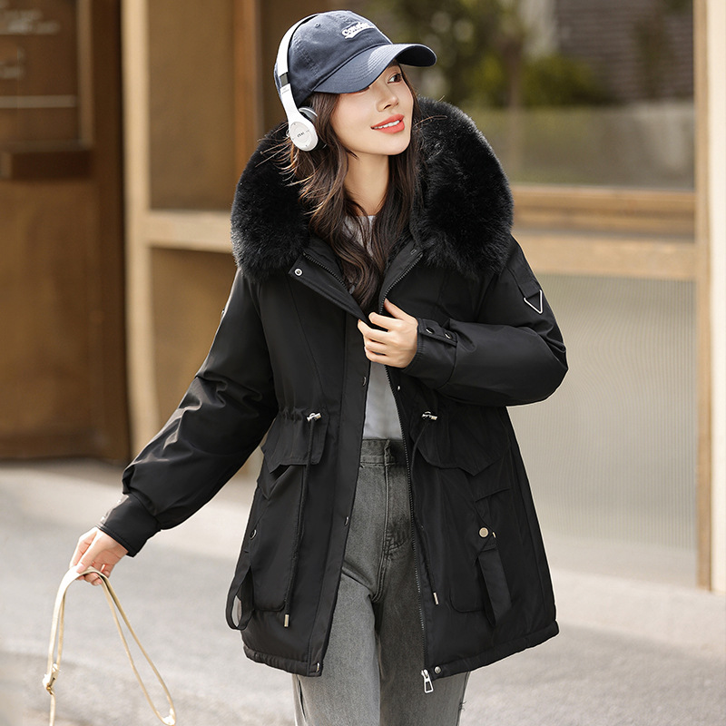 Algodón mujer 2024 invierno nueva moda cálida y gruesa chaqueta de algodón plumón mujer chaqueta de algodón larga mujer chaqueta de mujer