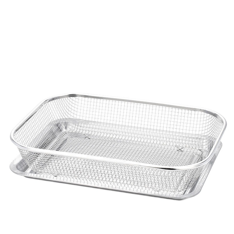 acero inoxidable rectangular grueso cesto de drenaje de agua cesto de frutas y verduras cesto de frutas y verduras cesto de lavado palillos cesto marco de drenaje de aceite transfronterizo