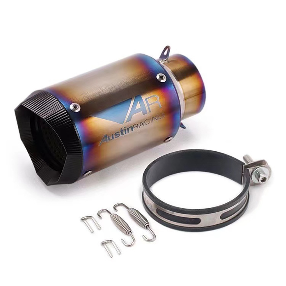 Motorcycle sports car modified exhaust pipe titanium alloy carbon fiber fried street exhaust z900/zx10r/zx25/r3