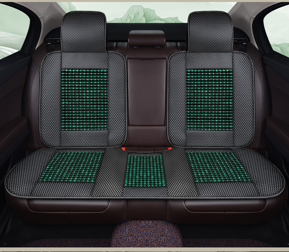 Car Seat Cushion, Cool Cushion, Wooden Bead Ventilation Seat Cushion, Ice Silk, Breathable for Summer, Universal for All Seasons, Truck Seat Cushion, Ice Silk
