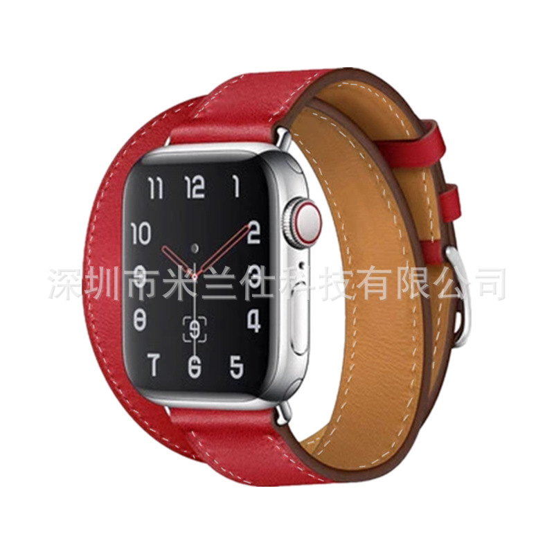 Adecuado para Apple Watch applewatch Correa S9 cuero genuino iwatch456789SE deportes ultra2 fabricante