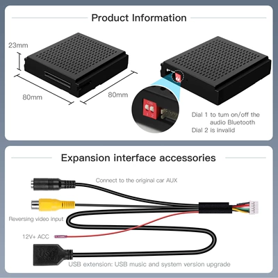 Applicable to Mercedes-Benz NTG4.5 wireless Carplay decoder Android Auto Becker navigation module (Simsiz CarPlay və Android Auto) - becker-carplay-box
