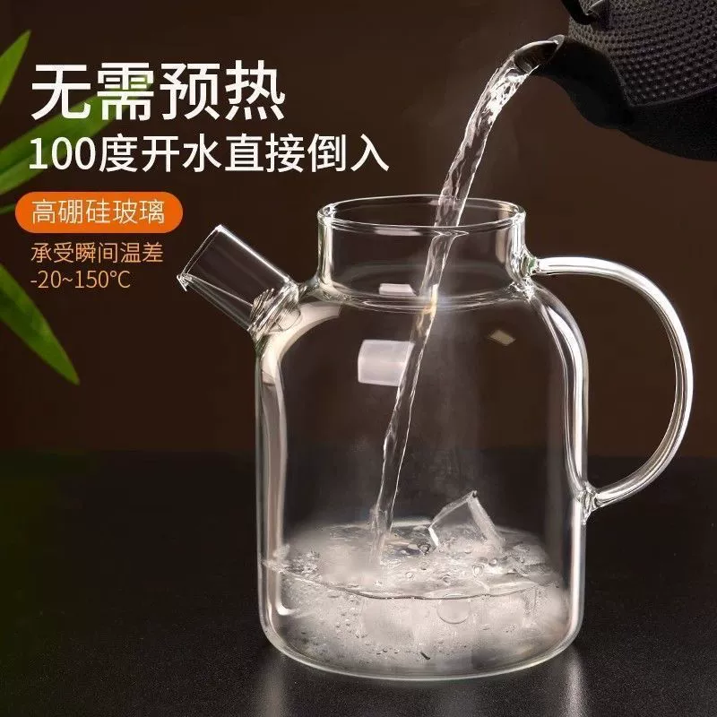 Glass teapot, tea