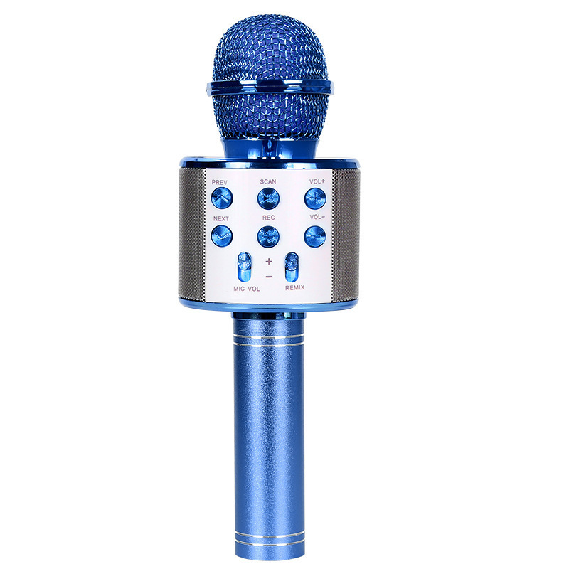 人気爆発金ws 858無線bluetoothマイク携帯電話k歌マイク音響一体型家庭用ハンドヘルドKTV|undefined
