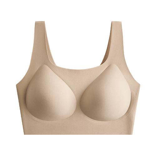 Genuine liquid foundation, specially adjusted skin, too invisible and traceless underwear, women's summer, thin vest style, bra, integrated flesh color