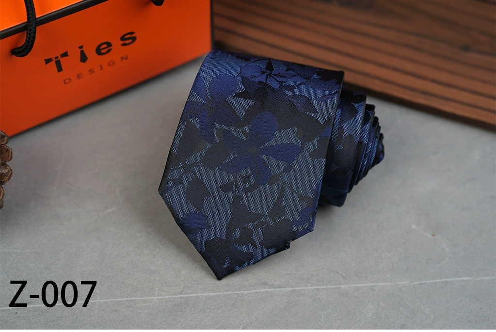Retro Flowered Tie, Classic Leisure Accessory, 8 cm Width, Patterned Jacquard