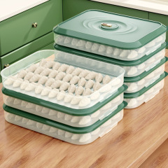 大容量冷蔵庫冷凍専用餃子ボックス家庭用多層タッパー冷凍食品収納シールボックス卸売り