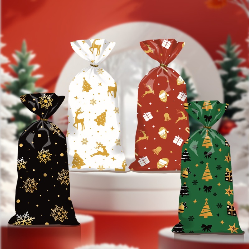 クリスマスキャンディ包装袋、小さなギフトバッグ、ギフトバッグ、DIY焼き菓子バッグ卸売|undefined