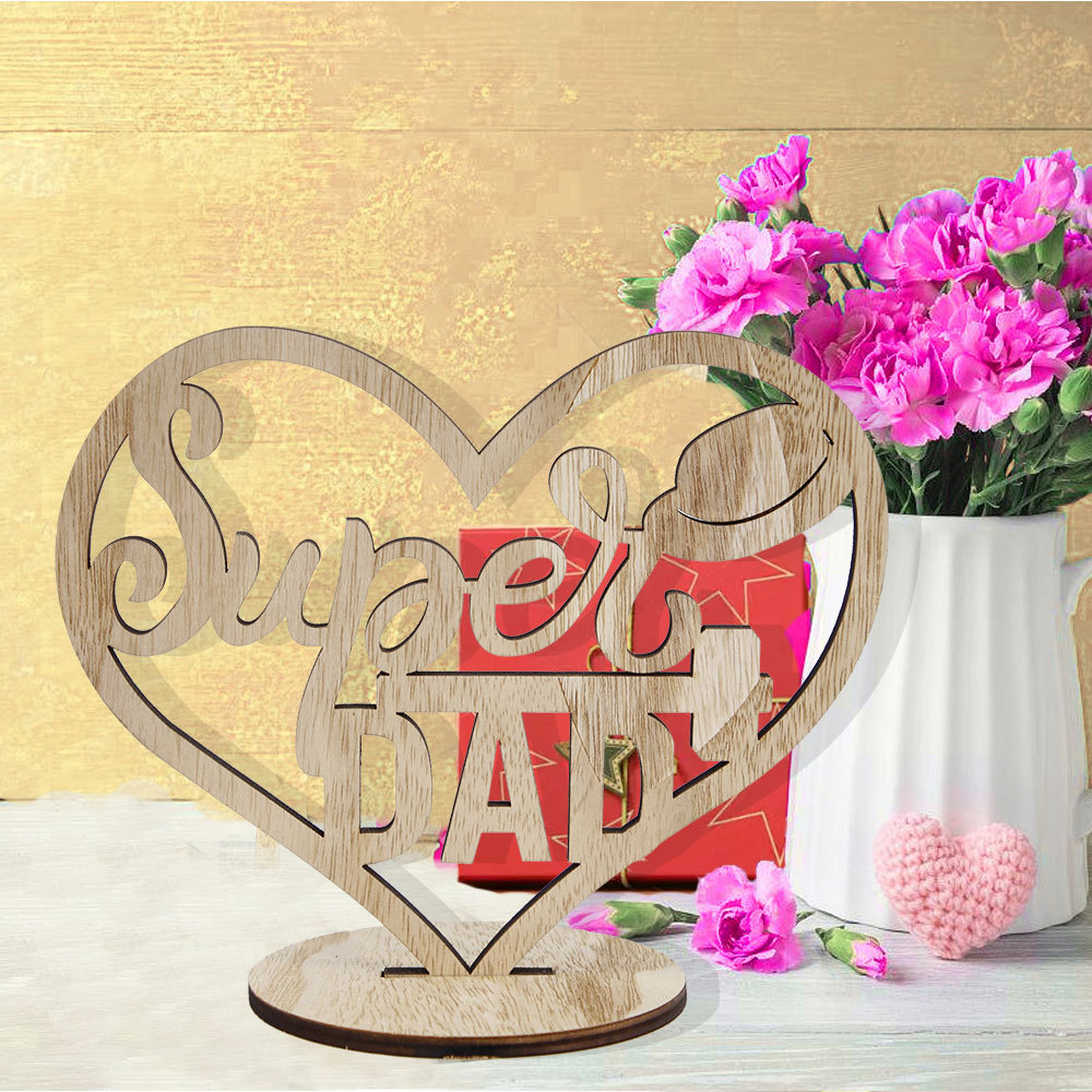 40g Weight Ornaments Home Textiles & Decor Type 1 Piece Quantity Indoor Occasion Boxwood Material Mother'S Day, Father'S Day Festival Letter, Heart Shape Pattern Romantic Style Mother'S Day Father'S Day Romantic Letter Heart Shape Boxwood Ornaments Artificial Decorations 5