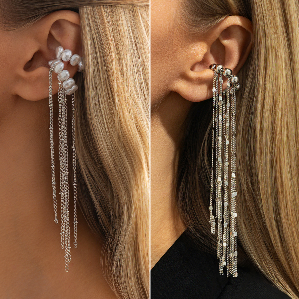 long universal earrings with tassels