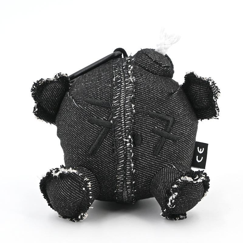 In-stock wholesale Bulletproof Boys Group black bomb plush keychain stove keychain pendant