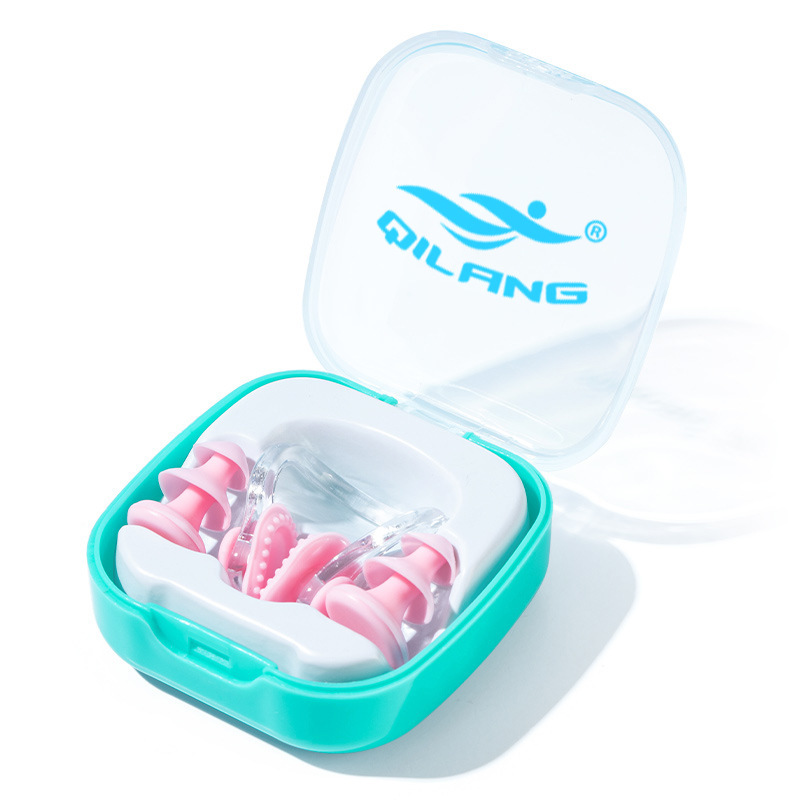 Tapones para los oídos impermeables para la natación para adultos, piscina profesional, juego de pinzas nasales anti-asfixia para niños, protección auditiva de buceo, logotipo personalizado