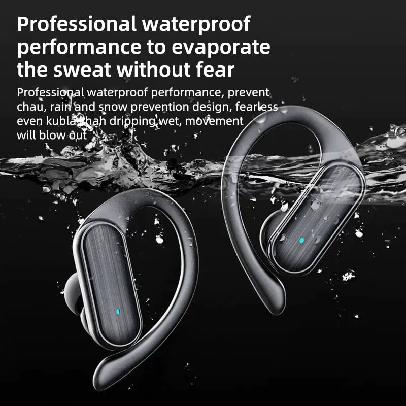 Bluetooth headphones A520, earhook wireless earbuds with charging case and LED indicator