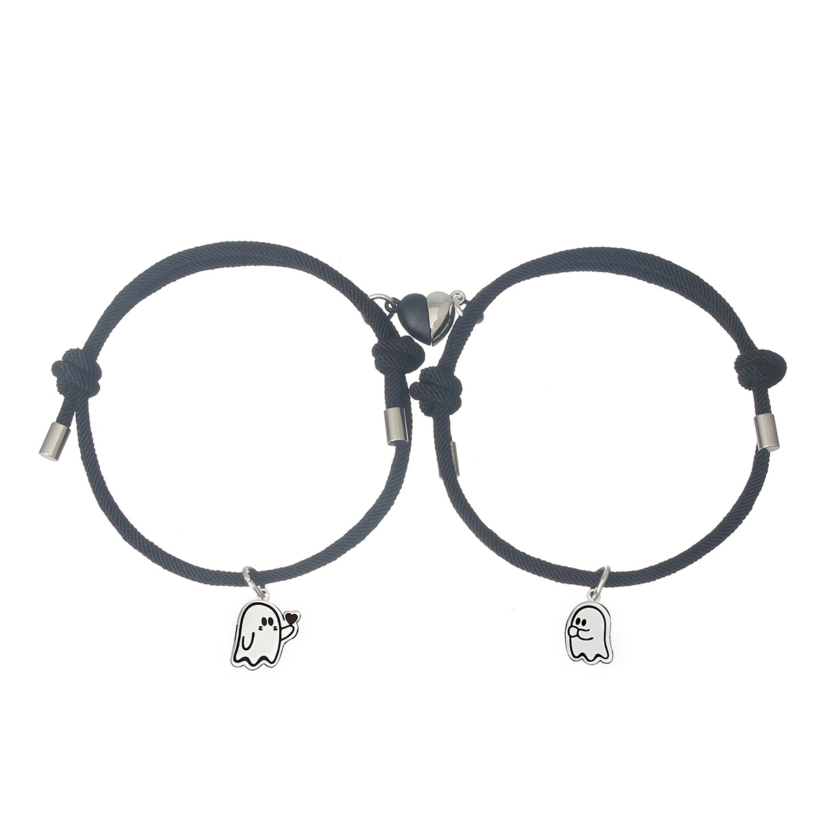 15g Weight 304 Stainless Steel Pendant Material Drawstring Bracelets Classification rope Chain Material 1 Set Quantity Casual, Daily Occasion 304 Stainless Steel, rope Material Halloween Festival Geometric, ghost, Heart Shape Pattern Couple Gender Asymmetrical Design Simple Style, Classic Style Style Simple Style Classic Style Geometric Ghost Heart Shape 304 Stainless Steel Rope String Bracelets Halloween Wholesale 10