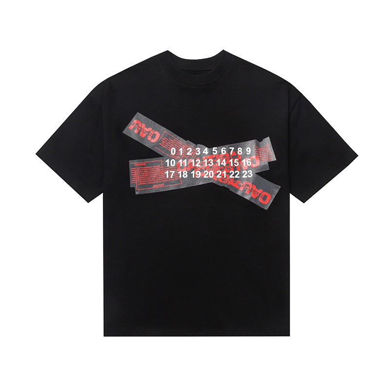 Mm6マギラtシャツ2023夏新作男女カップル服アラビア数字プリント半袖|undefined