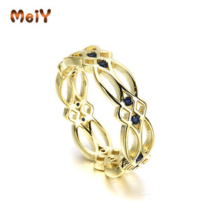 �羳��Ʒ���s�18k�Ͻ�ͨ����ָ Ů��r���U���Ƕ�{�W��ָ�h