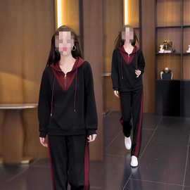 运动套装女2025新款慵懒风休闲韩版高级感大码春秋中年妈妈运动服