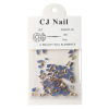 Small mixed transparent nail decoration for manicure, accessory, flat base, 100 pieces, wholesale