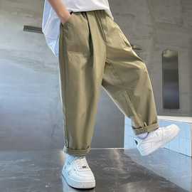 【同款低价】儿童秋装2024新款潮酷大男孩男童装修身休闲裤子春秋季哈伦西装裤