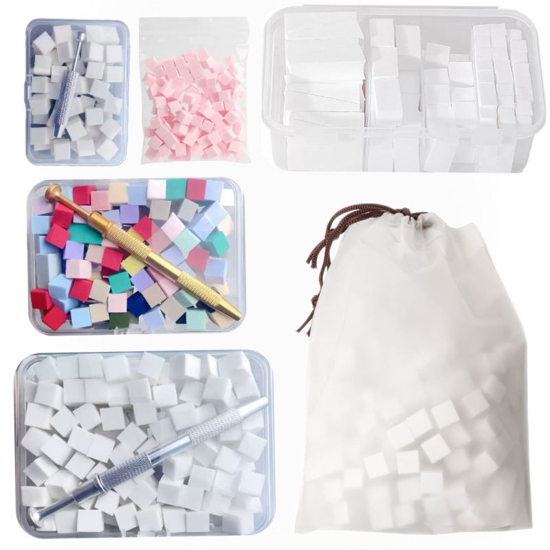 Mini Nail Art Sponge Pads for Nail Salons, Sponge Clamps for Gradient Blush, Specialized Tools for Nail Salons