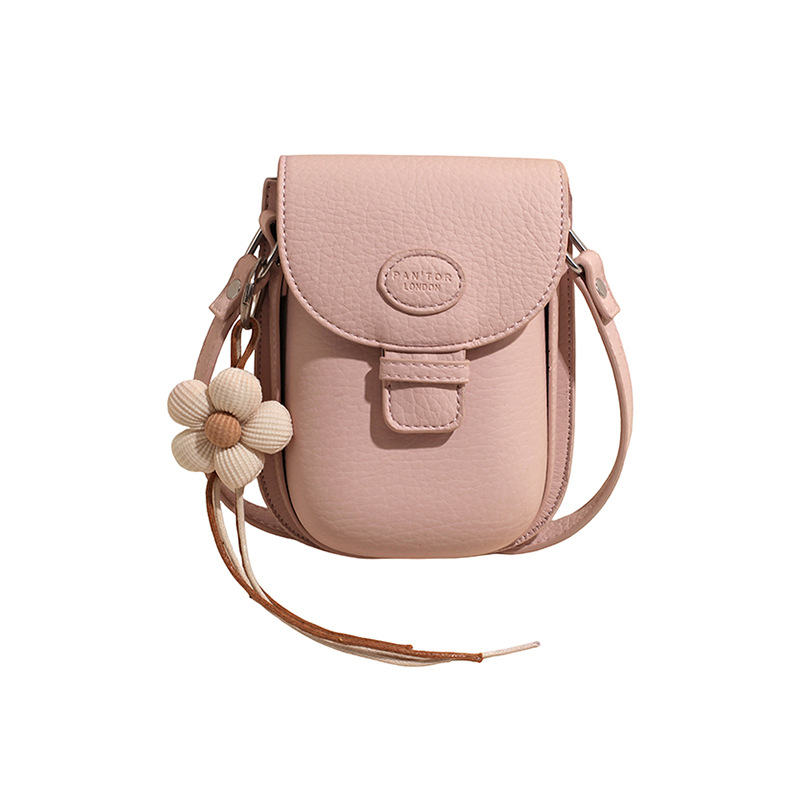 Bolso de mujer de verano popular portátil herradura de caballo bolso de teléfono móvil de textura alta moda color contraste bolso de hombro