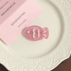 5206 Glitter Pink Small Fish Hairpin-Rood Red