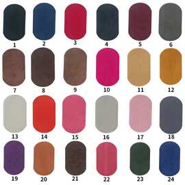 肘贴羽绒服贴椭长方形布帖可烫带背胶鹿皮绒膝盖贴精美大块肘补丁