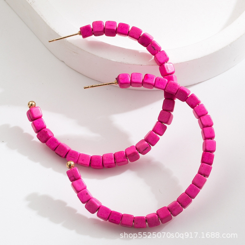 H4778 로즈 레드 터콰이즈 C 링