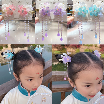 2022 new pattern Antiquity Wafer High-end Step shake Edge clamp Ribbon tassels Flower bow Pearl Explosive money Boutique