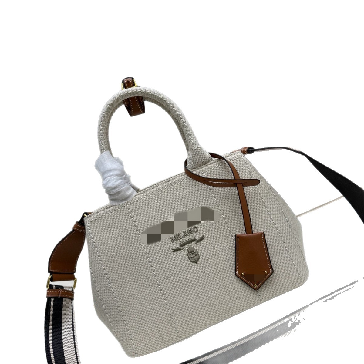 2025 nuevo bolso femenino moda todo fósforo lona letra tote bolso casual de mensajero de un solo hombro