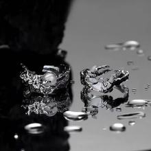 欧美时尚原创设计日月情侣潮流小众戒指女高级感轻奢复古情侣对戒