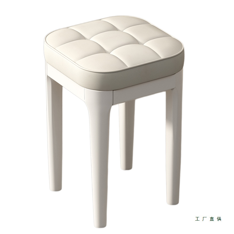 Solid Wood Dining Chair, Home Soft Stool, Modern Simple Chair, Living Room Dressing Table Bench, Stackable Dining Table Stool