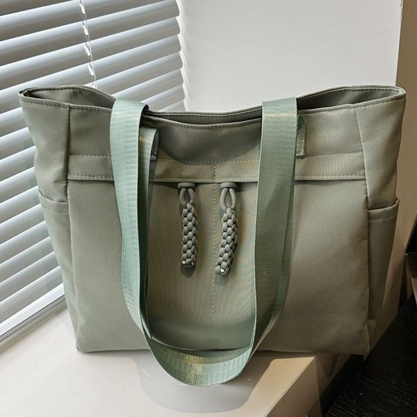 Japanese-Style Tote Bag for Women, Trendy Large-Capacity Canvas Bag, Fashionable High-End Niche Shoulder Bag, Underarm Bag