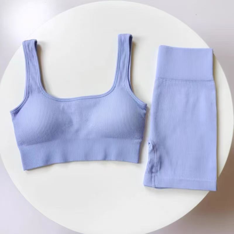 Deportes de dos piezas de entrenamiento de carrera al aire libre transpiración succión sudor ropa interior antichoque mujer alta cintura elevación de vestir conjunto