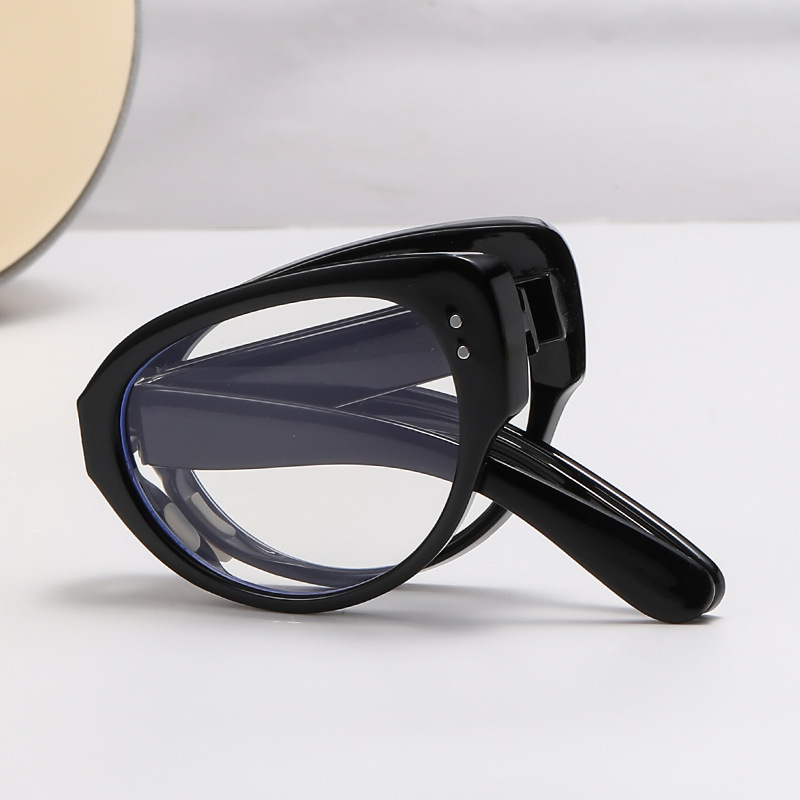 Almohadilla de aire plegable, gafas de lectura anti-luz azul, personalidad retro transfronteriza portátil, gafas de lectura simples de montura pequeña