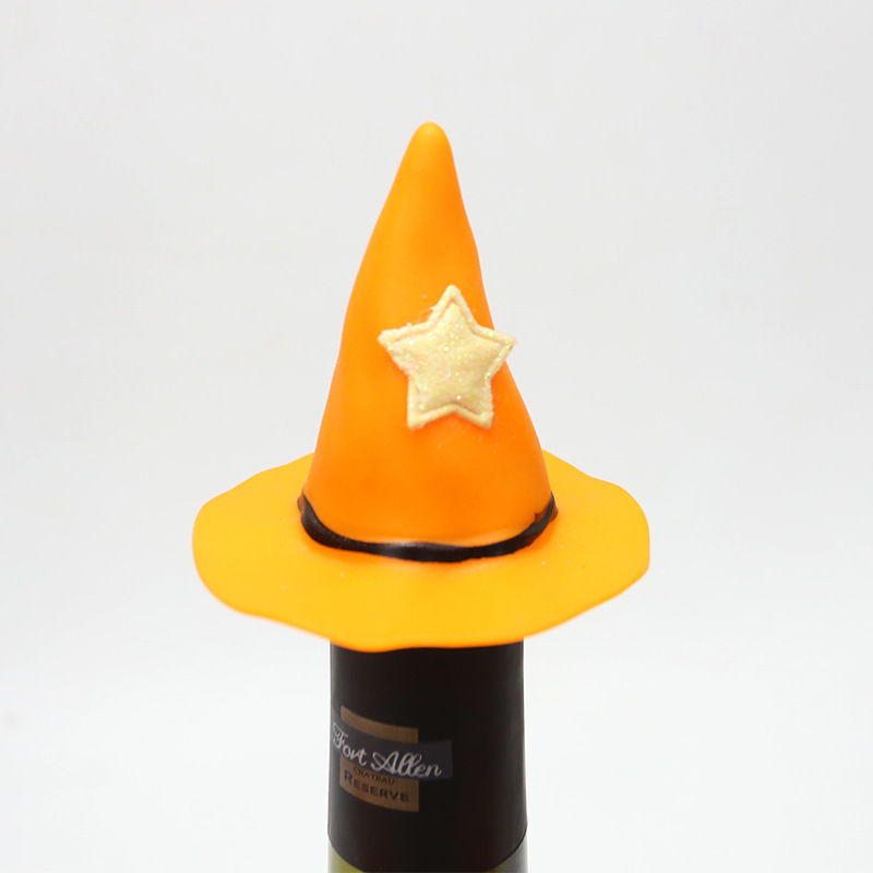 Mini sombrero de bruja de Halloween decoración de botella de vino fiesta de Halloween decoración de sombrero de botella de vino decoración de escena accesorios