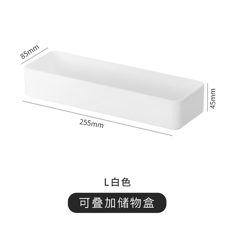 机の上の引き出しの雑物の分類の収納箱は組み立てて重ね合わせて収納することができます。|undefined