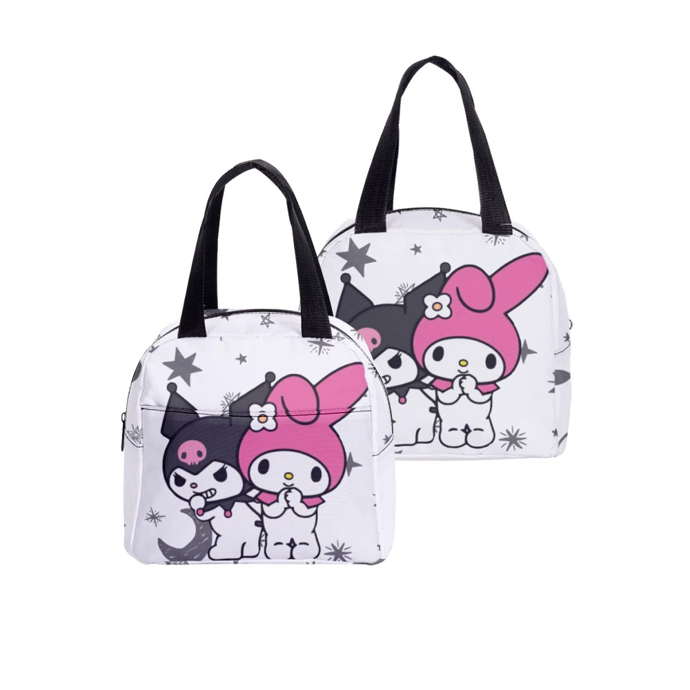 Lunch bag (Kuromi) — hand‑carry school lunch tote, zip closure, lightweight 0.15 kg