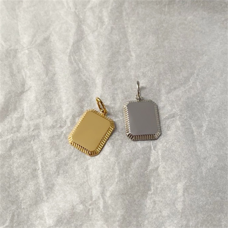 6g Weight Pendant Jewelry Making Type 16*13mm Jewelry Making Size DIY Jewelry Accessories Classification 1 Piece Quantity Titanium Steel Material Card, Customization Laser Engraving Pattern Plating Design Basic, Simple Style Style 1 Piece 16*13mm Titanium Steel Card Customization Laser Engraving Pendant DIY Jewelry Accessories 2