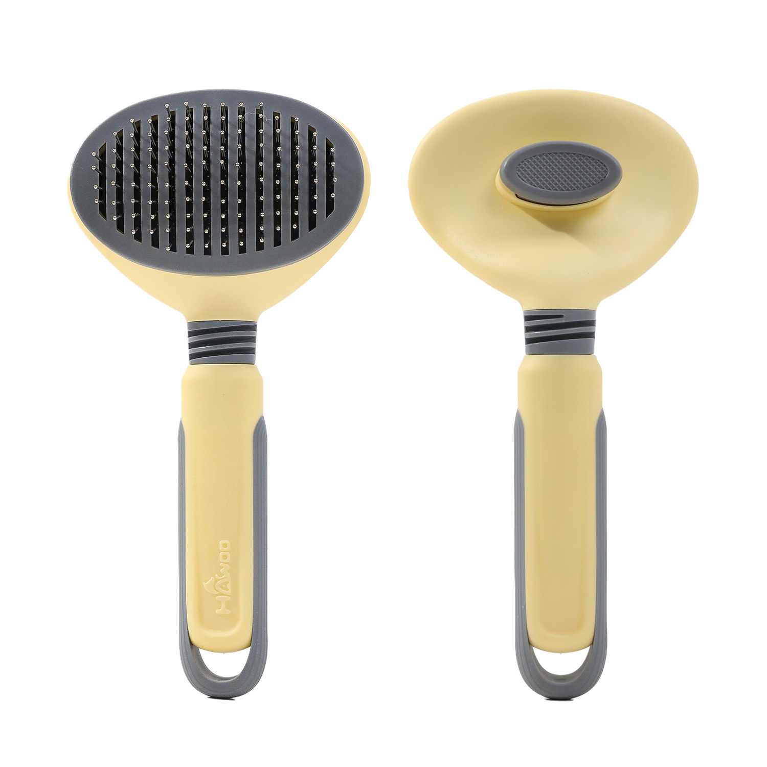 Peine para gatos Peine para limpieza de mascotas Peine para cabello TPR Aguja de acero Peine de aseo para perros grandes