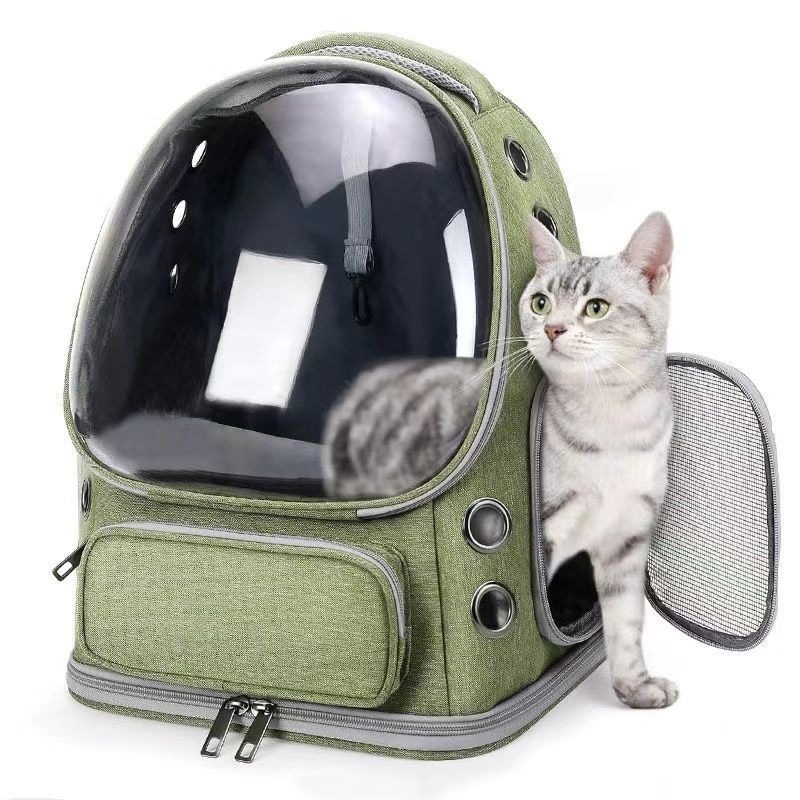 ∝猫バッグ、ポータブルバッグ、スペースカプセル、大型犬用バックパック、猫ケージ、猫用透明猫スクールバッグ|undefined