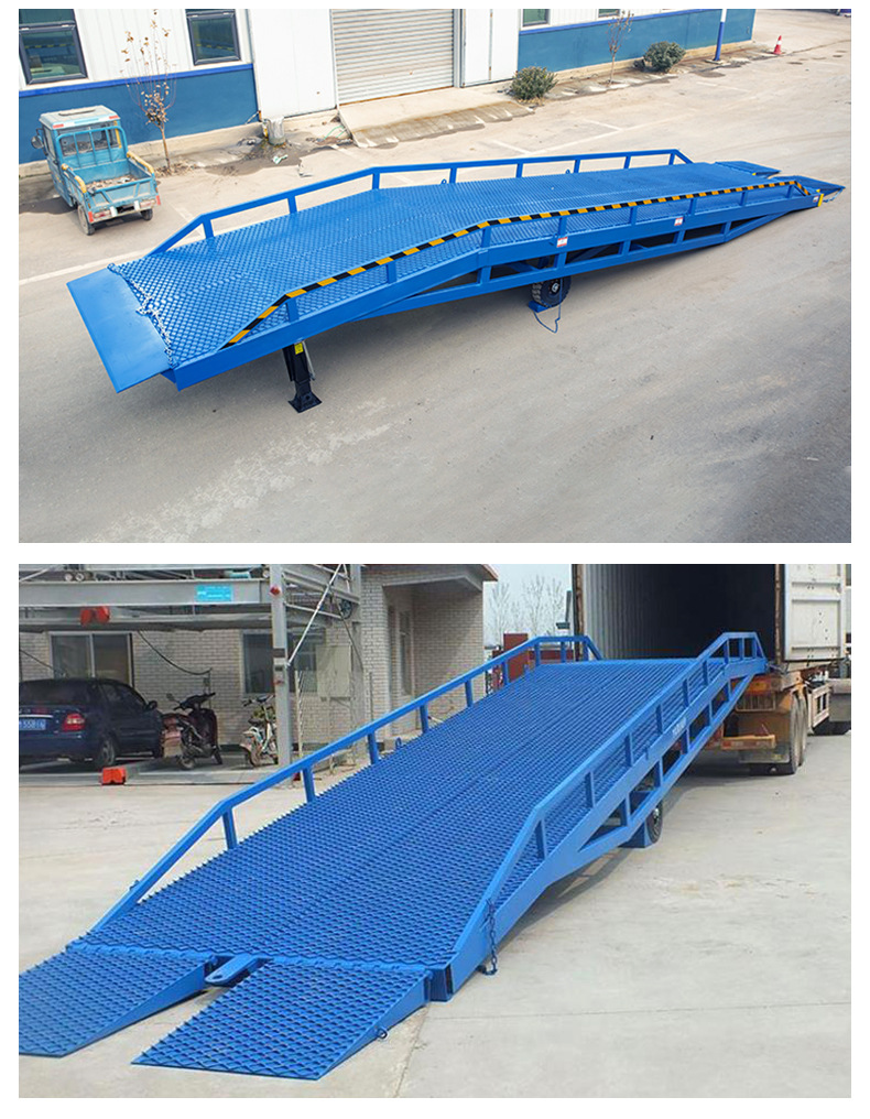 Manufacturer's Ready-Made Mobile Climbing Bridge Forklift Ramp Hydraulic Unloading Platform Moon Adjustment Plate Mobile Climbing Bridge