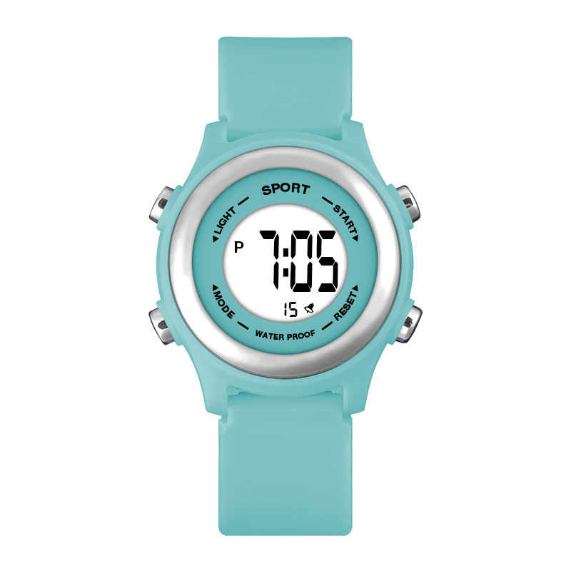 Nuevo dulce macaron estudiante reloj electrónico moda Junior High School multifunción alarma luminosa sincronización reloj electrónico