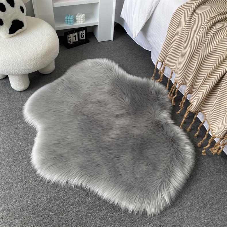 Carpet Door Mat Can Be Cut, Wabi-Sabi Style Carpet, Light Luxury Floor Mat, Silent Tatami Bay Window, Double-Sided Gray-White Carpet