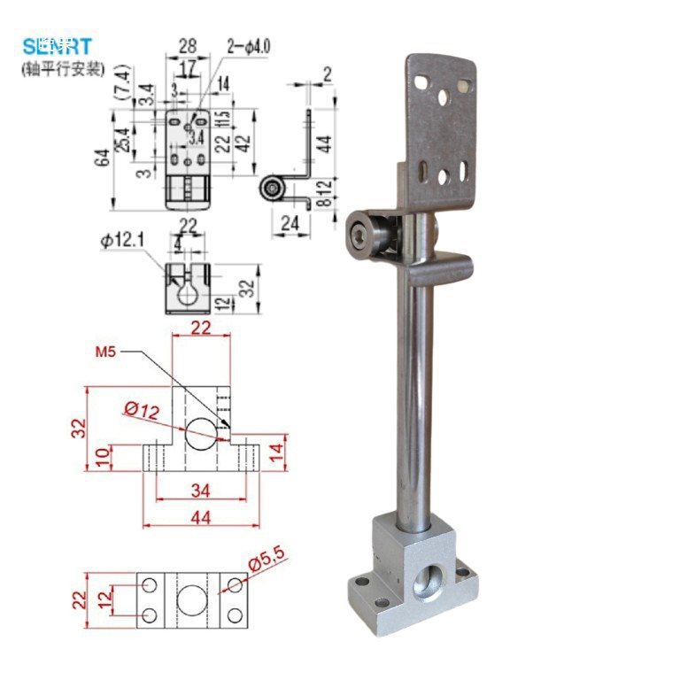 方形传感器 光电开关E3Z-D61/62/81/T61/CX442/LS61安装固定支架