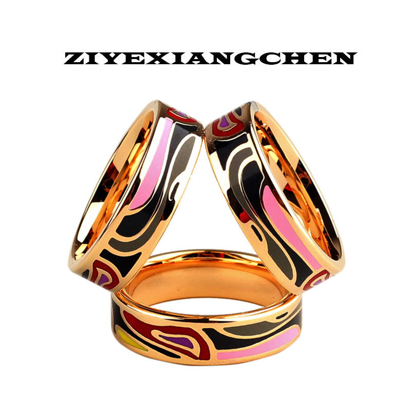 Titanium steel enamel scarf clip with three rings, drip glaze color scarf accessory, celebration party gift, Mother's Day gift for mom