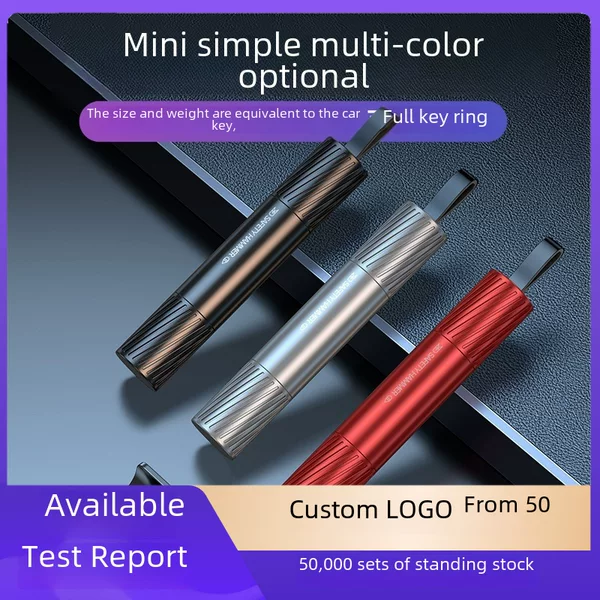 Car life-saving safety hammer safety belt cutter multi-function car broken window artifact press striker type escape device